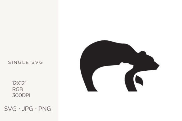 Abstract Bear Mother and Cub, Vector: Graphics & Icons