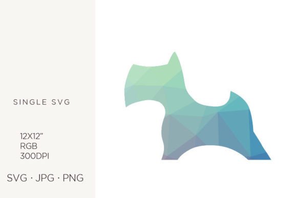Abstract Turquoise Dog Graphics & Icons