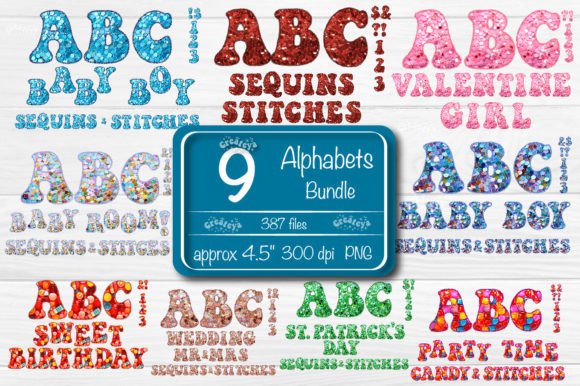 Alphabet PNG Bundle: Graphics for Crafts & Content