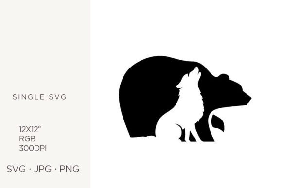 Bear and Wolf Graphics & Icons
