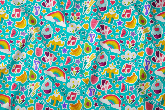 Bright Cartoon Positive Seamless Pattern: Graphics & Patterns