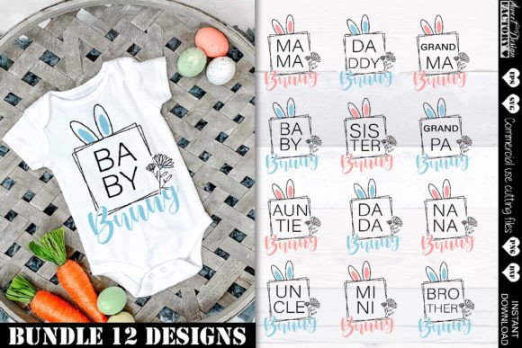 Bunny Family SVG: Easter Graphics for Local Crafts Brands