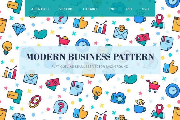 Business Seamless Pattern: Graphics & Patterns for Local Branding