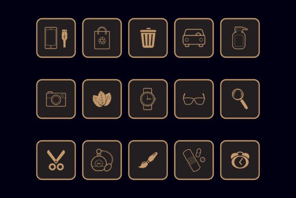 Daily Life Use Items Icon Set