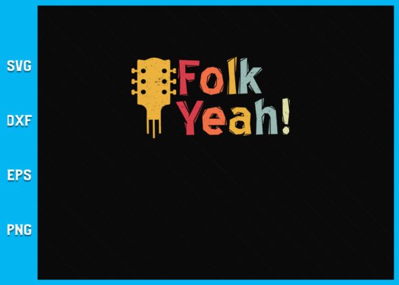 Folk Yeah Retro Banjo Graphics for Crafts