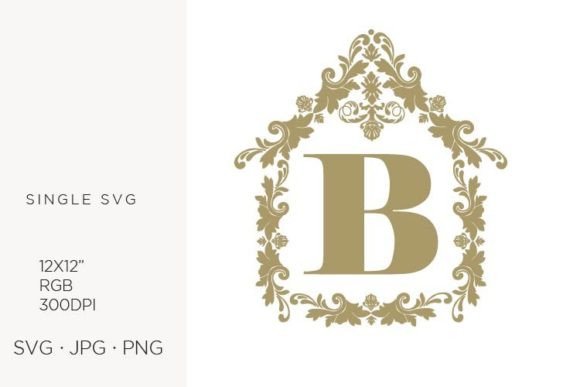 House Like Ornamental Emblem, Letter B — Icons & Graphics