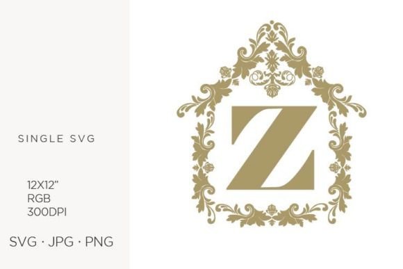 House-Like Ornamental Emblem: Letter Z Graphics & Icons