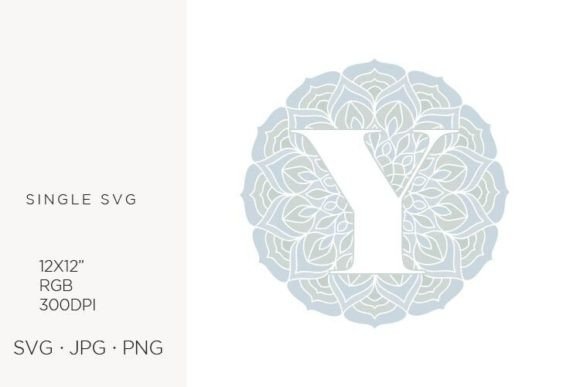 Mandala Monogram Letter Y: Icons & Graphics for Soulful Branding