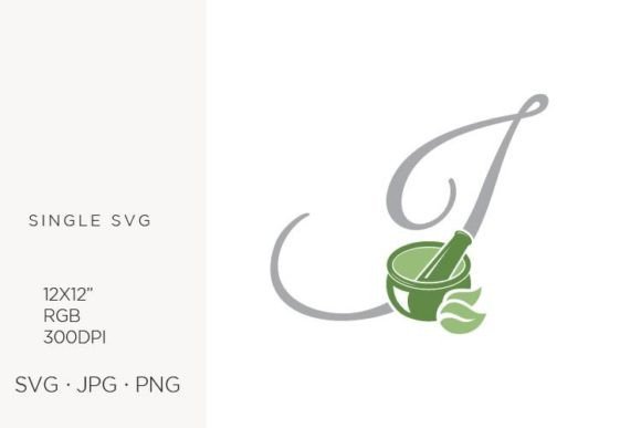 Mortar and Pestle, Spice & Letter I Icons