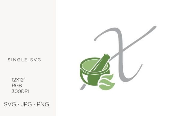 Mortar and Pestle, Spice & X Icons Graphics