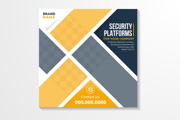 Security Platform Square Banner: Social Media Templates & Graphics
