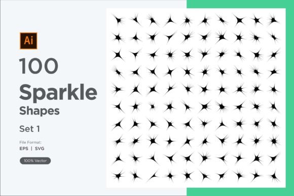Sparkle Shape Symbol Sign V2-100 -1 Graphics