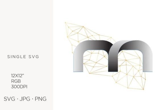 Technology Logo Letter M Graphics & Icons